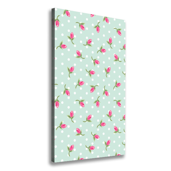 Cuadro moderno en lienzo resistente uv vertical Rosas
