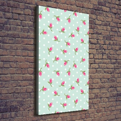Cuadro moderno en lienzo resistente uv vertical Rosas