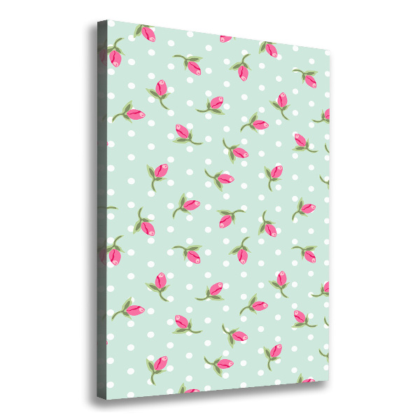 Cuadro moderno en lienzo resistente uv vertical Rosas