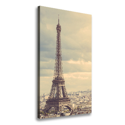 Cuadro canvas decorativo para salón vertical Torre Eiffel de París