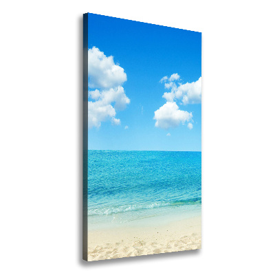 Cuadro moderno en lienzo resistente uv vertical Playa tropical