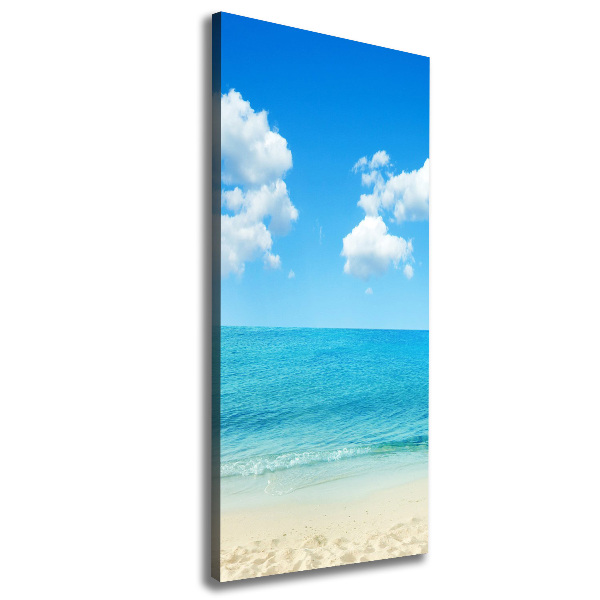 Cuadro moderno en lienzo resistente uv vertical Playa tropical