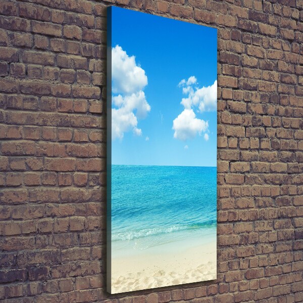 Cuadro moderno en lienzo resistente uv vertical Playa tropical
