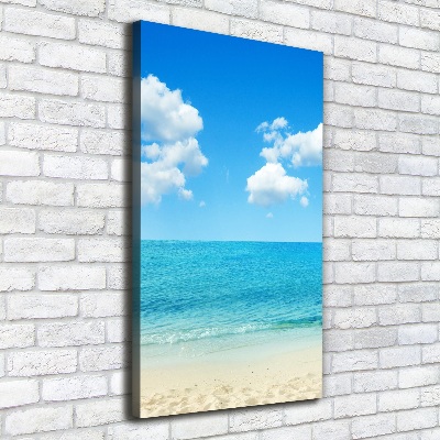 Cuadro moderno en lienzo resistente uv vertical Playa tropical