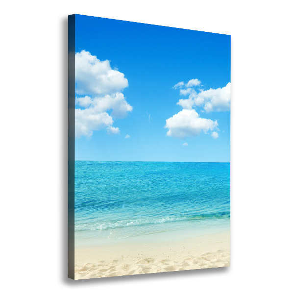 Cuadro moderno en lienzo resistente uv vertical Playa tropical