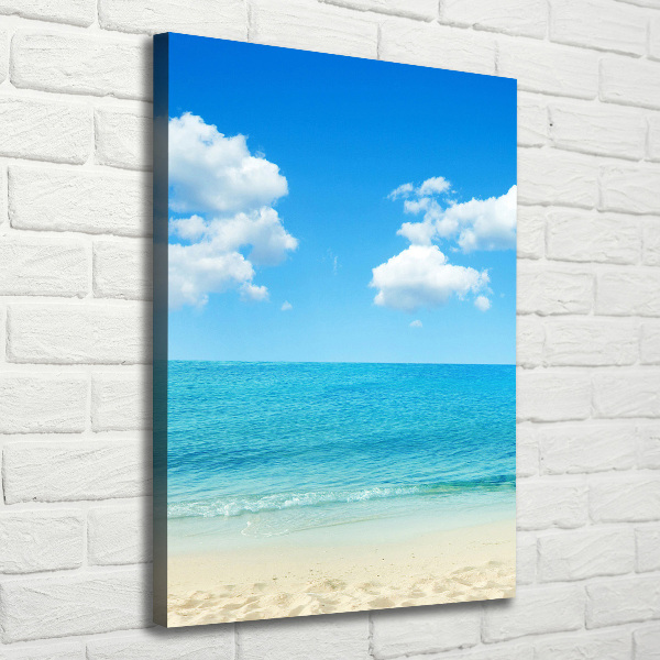 Cuadro moderno en lienzo resistente uv vertical Playa tropical