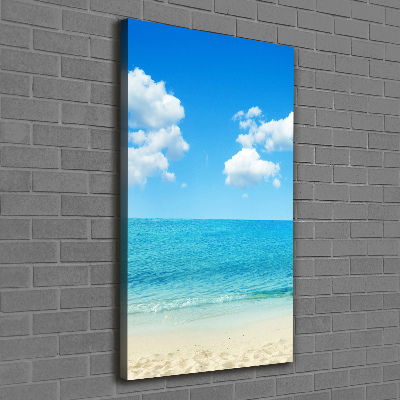 Cuadro moderno en lienzo resistente uv vertical Playa tropical