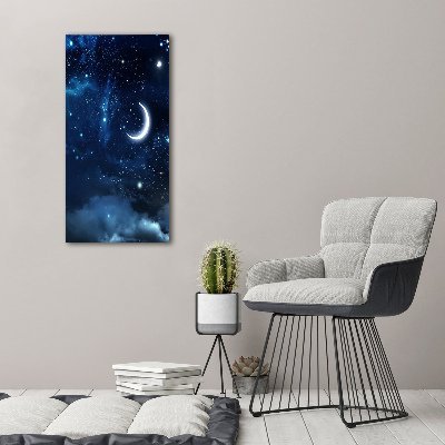 Cuadro canvas decorativo para salón vertical Cielo estrellado