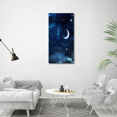 Cuadro canvas decorativo para salón vertical Cielo estrellado