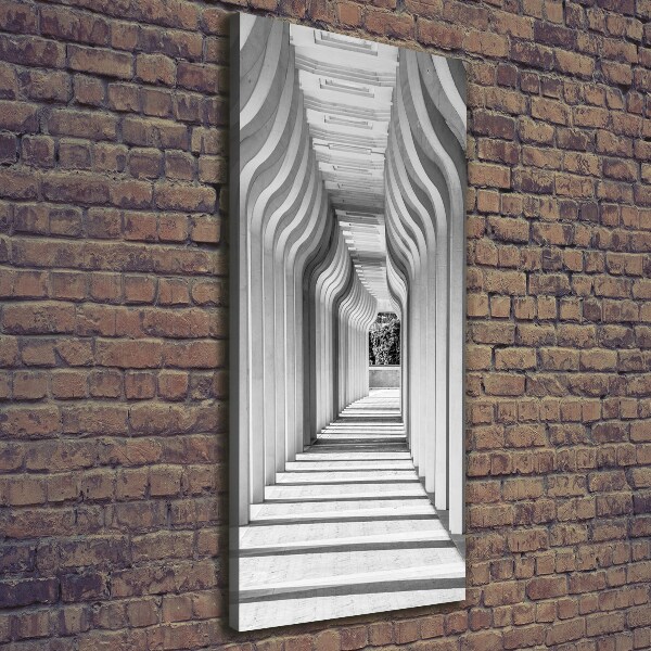 Fotografía en lienzo vertical Corredor