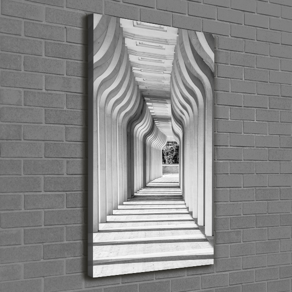 Fotografía en lienzo vertical Corredor