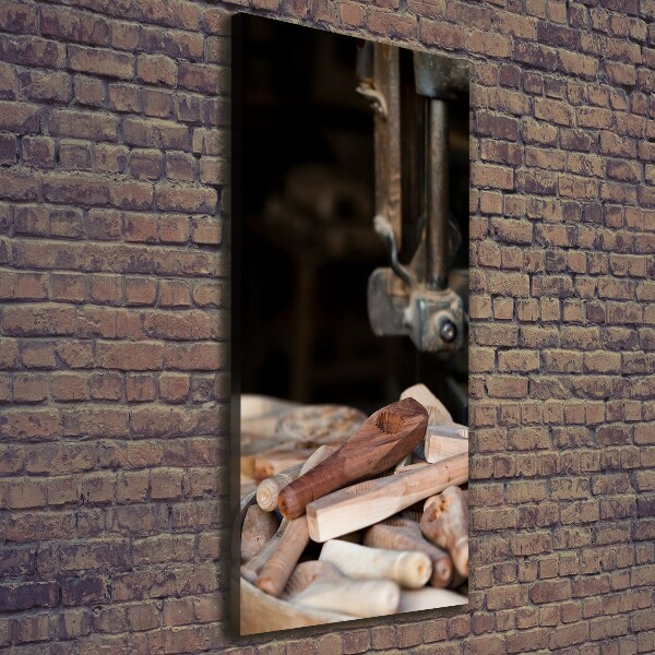Cuadro moderno en lienzo resistente uv vertical herramientas de madera