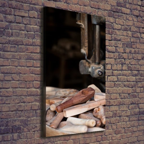 Cuadro moderno en lienzo resistente uv vertical herramientas de madera