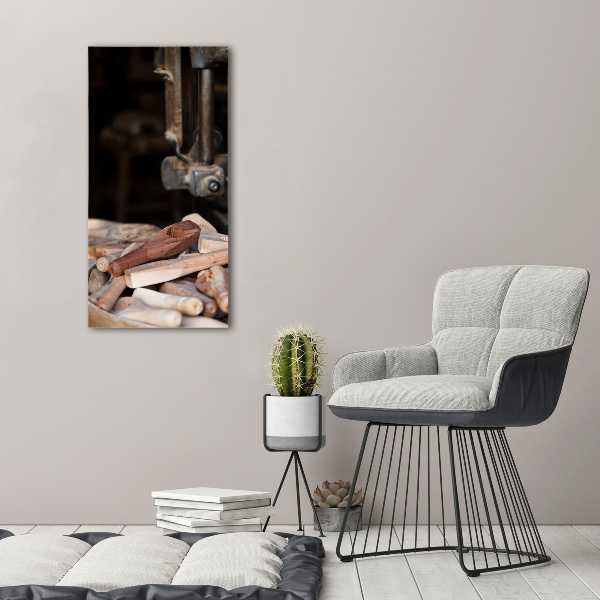 Cuadro moderno en lienzo resistente uv vertical herramientas de madera