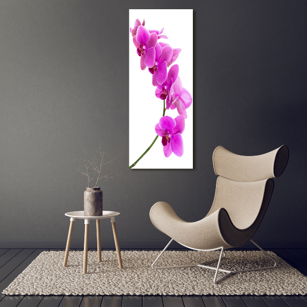 Cuadro moderno en lienzo resistente uv vertical Orquídea rosa