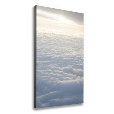 Cuadro moderno en lienzo resistente uv vertical Vuelo sobre las nubes