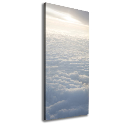 Cuadro moderno en lienzo resistente uv vertical Vuelo sobre las nubes