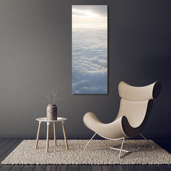 Cuadro moderno en lienzo resistente uv vertical Vuelo sobre las nubes