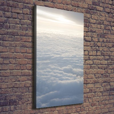 Cuadro moderno en lienzo resistente uv vertical Vuelo sobre las nubes
