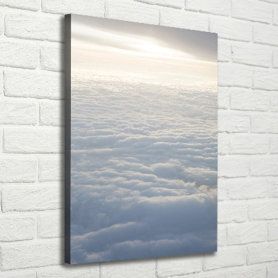 Cuadro moderno en lienzo resistente uv vertical Vuelo sobre las nubes