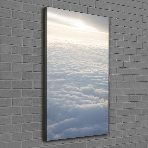 Cuadro moderno en lienzo resistente uv vertical Vuelo sobre las nubes
