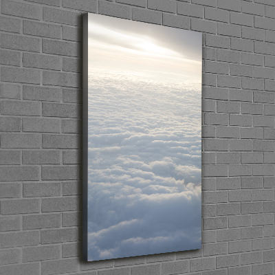 Cuadro moderno en lienzo resistente uv vertical Vuelo sobre las nubes