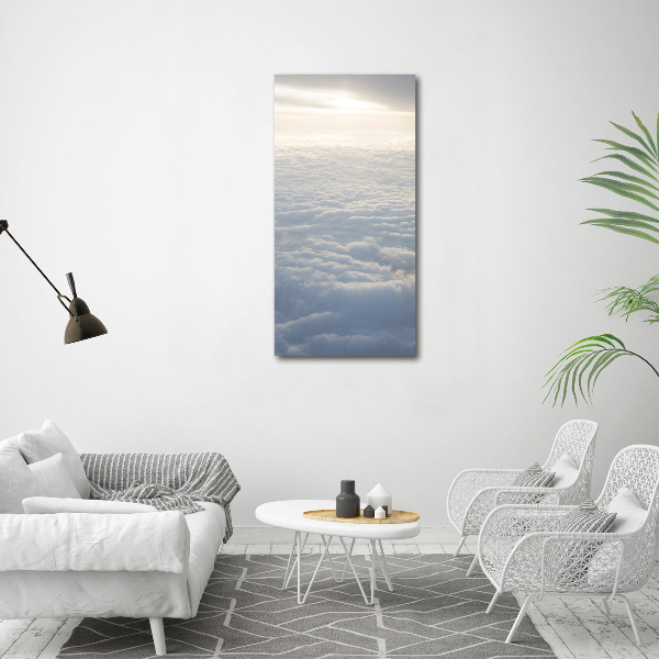 Cuadro moderno en lienzo resistente uv vertical Vuelo sobre las nubes