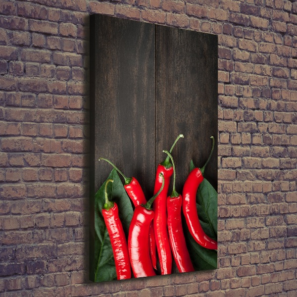Fotografía en lienzo vertical chiles