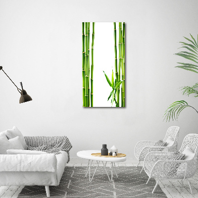 Cuadro canvas decorativo para salón vertical Bambú