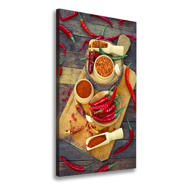Cuadro canvas decorativo para salón vertical chiles