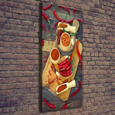 Cuadro canvas decorativo para salón vertical chiles