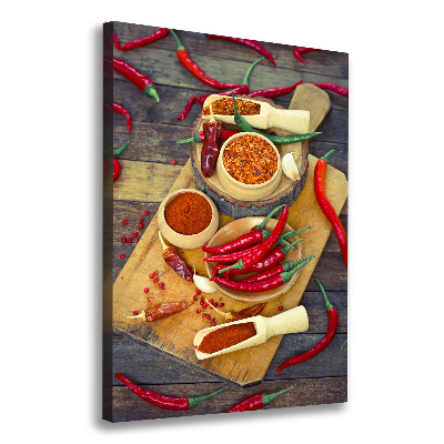 Cuadro canvas decorativo para salón vertical chiles