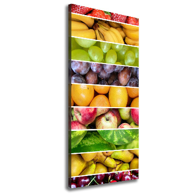 Cuadro moderno en lienzo resistente uv vertical Frutas coloridas
