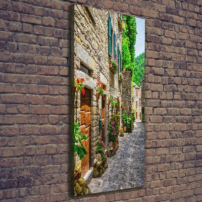 Cuadro canvas decorativo para salón vertical Una calle con encanto