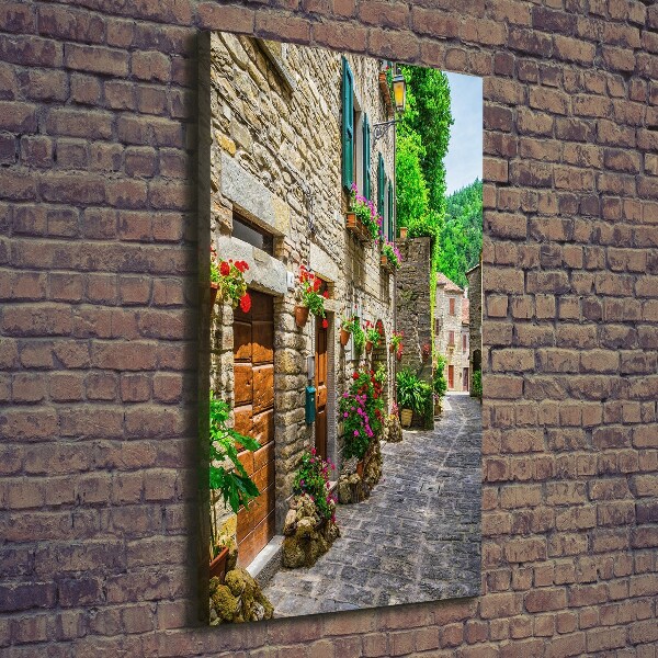 Cuadro canvas decorativo para salón vertical Una calle con encanto