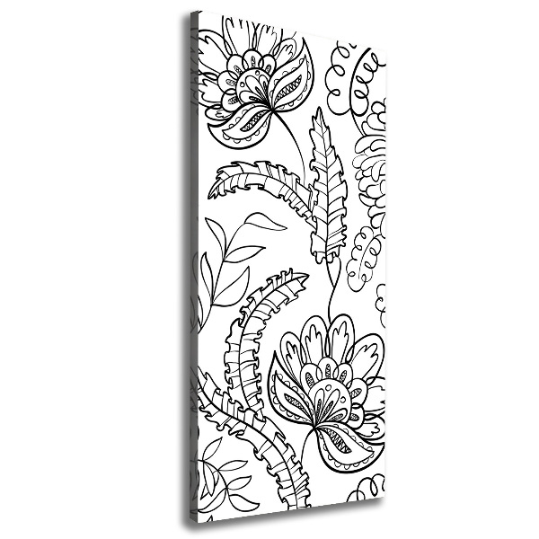 Cuadro canvas decorativo para salón vertical Fondo de zentangle