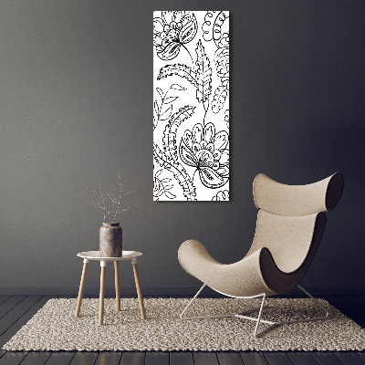 Cuadro canvas decorativo para salón vertical Fondo de zentangle