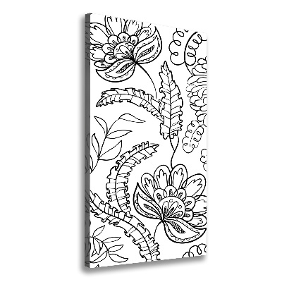 Cuadro canvas decorativo para salón vertical Fondo de zentangle