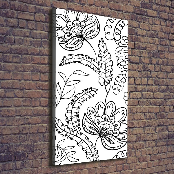 Cuadro canvas decorativo para salón vertical Fondo de zentangle
