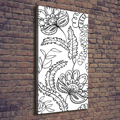 Cuadro canvas decorativo para salón vertical Fondo de zentangle