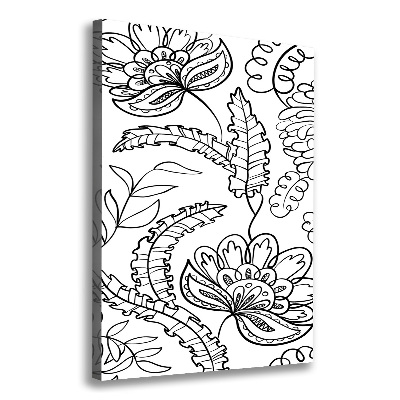 Cuadro canvas decorativo para salón vertical Fondo de zentangle