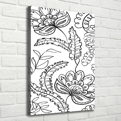 Cuadro canvas decorativo para salón vertical Fondo de zentangle