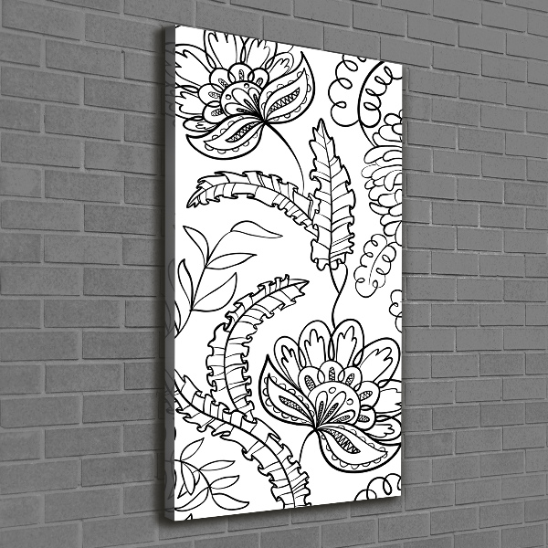 Cuadro canvas decorativo para salón vertical Fondo de zentangle