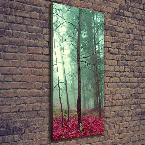 Fotografía en lienzo vertical Bosque en otoño