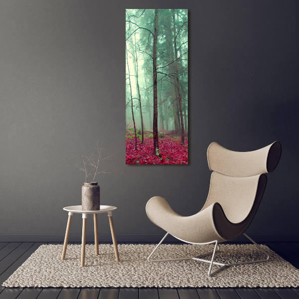 Fotografía en lienzo vertical Bosque en otoño