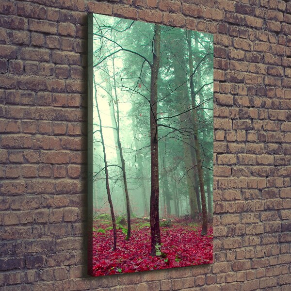 Fotografía en lienzo vertical Bosque en otoño