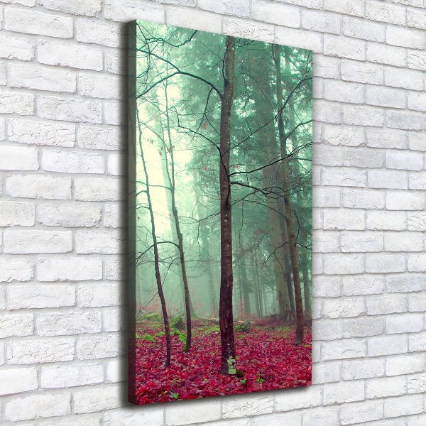 Fotografía en lienzo vertical Bosque en otoño