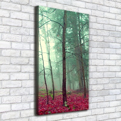 Fotografía en lienzo vertical Bosque en otoño