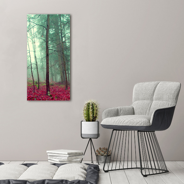 Fotografía en lienzo vertical Bosque en otoño