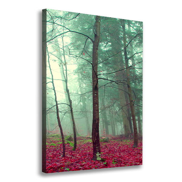 Fotografía en lienzo vertical Bosque en otoño